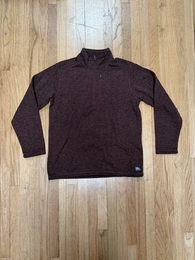 Eddie Bauer Men's Zip-Up Sweater in Heathered Wine